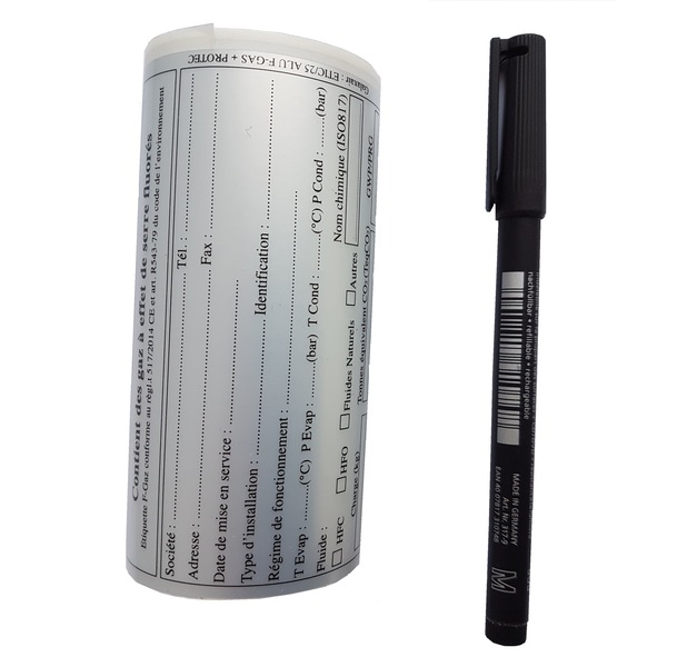 Pack 25 etiq. aluminisées autocollantes + 25 films + marqueur 25GR04