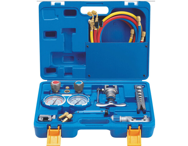 Kit outillage en coffret comprenant VMG-2-R410A, VFT808I, VTC28B, VTC19 et ébavu TF-VTB5BI