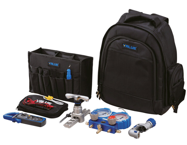 Kit outillage en sac à dos comprenant VMG2R410AA, VFT808I, VTC28B, VCM1, VST22, TF-VTB8C